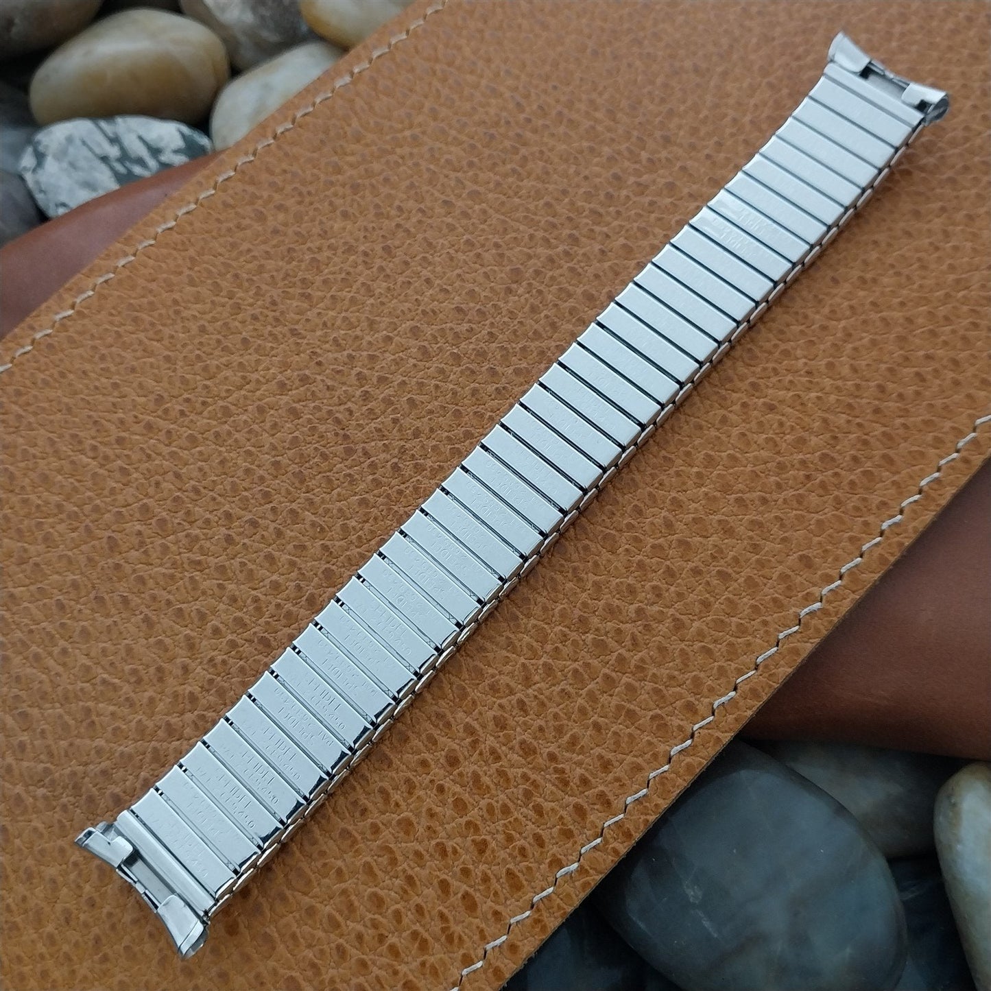 White Gold-Filled Classic nos 1960s Vintage Watch Band Speidel USA Made nos