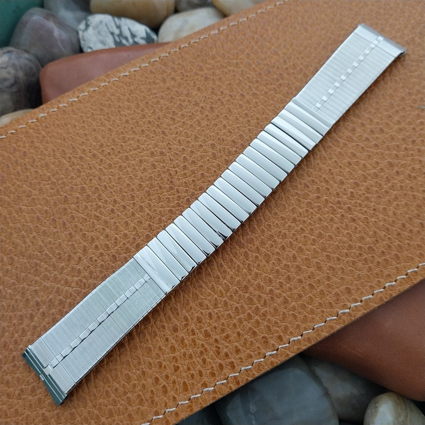 18mm JB Champion Classic 1960s Stretch Stainless Steel Unused Vintage Watch Band