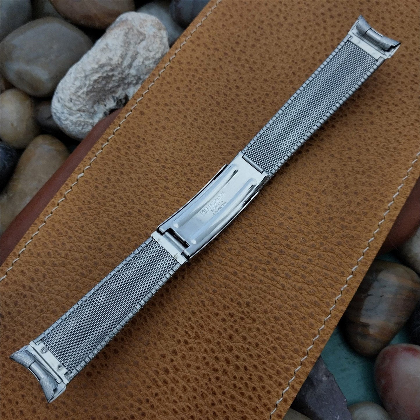 Vintage 19mm 18mm Kestenmade USA Stainless Steel Classic Unused 1960s Watch Band