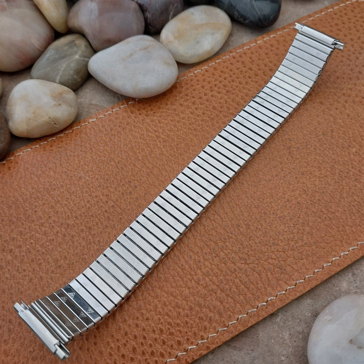 19mm 20mm 22mm Vintage JB Champion Long Stainless Steel Unused 1970s Watch Band