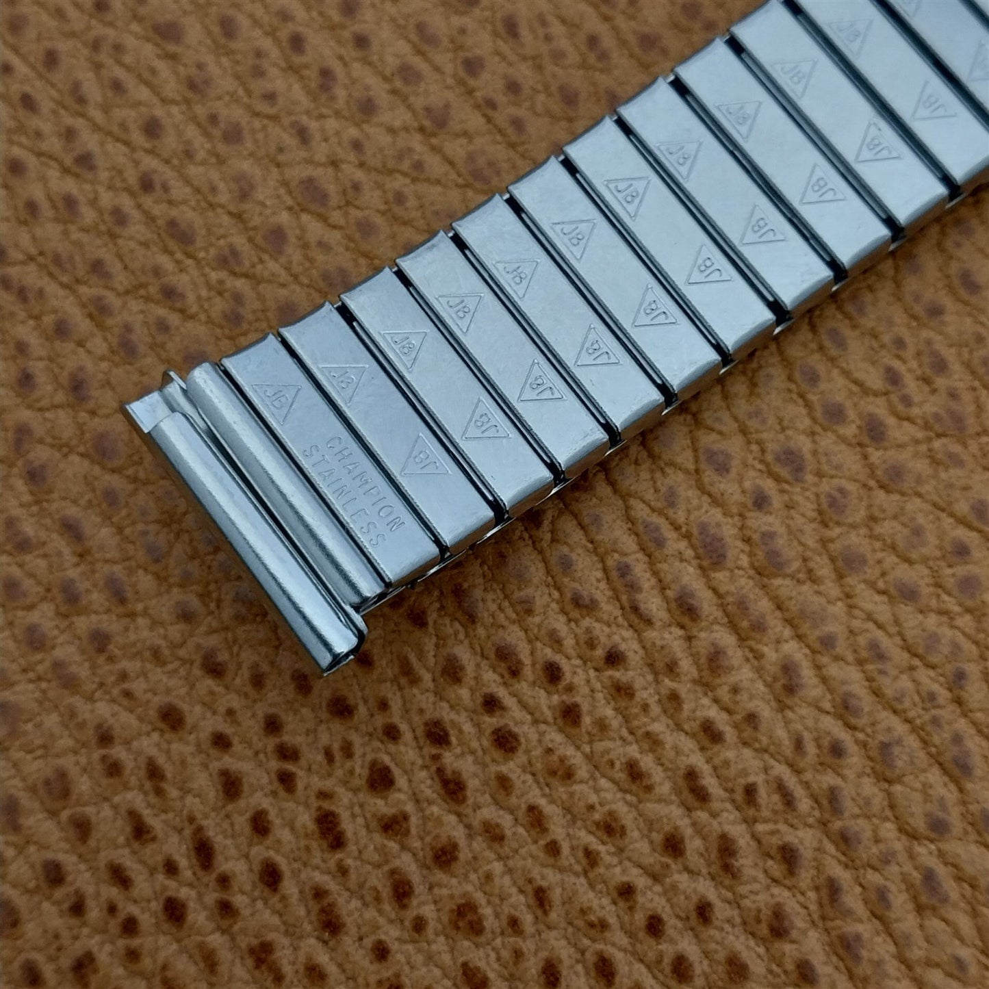 JB Champion Long Stainless Steel Expansion 11/16" 18mm 1970s Vintage Watch Band