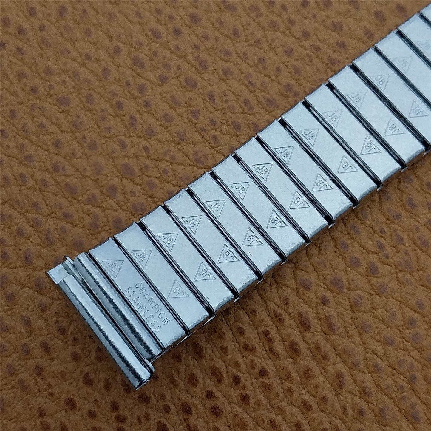 JB Champion Long Stainless Steel Expansion 11/16" 18mm 1970s Vintage Watch Band