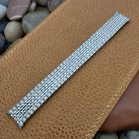 1965 17.2mm Beads of Rice Stainless Steel Speidel USA nos Vintage Watch Band