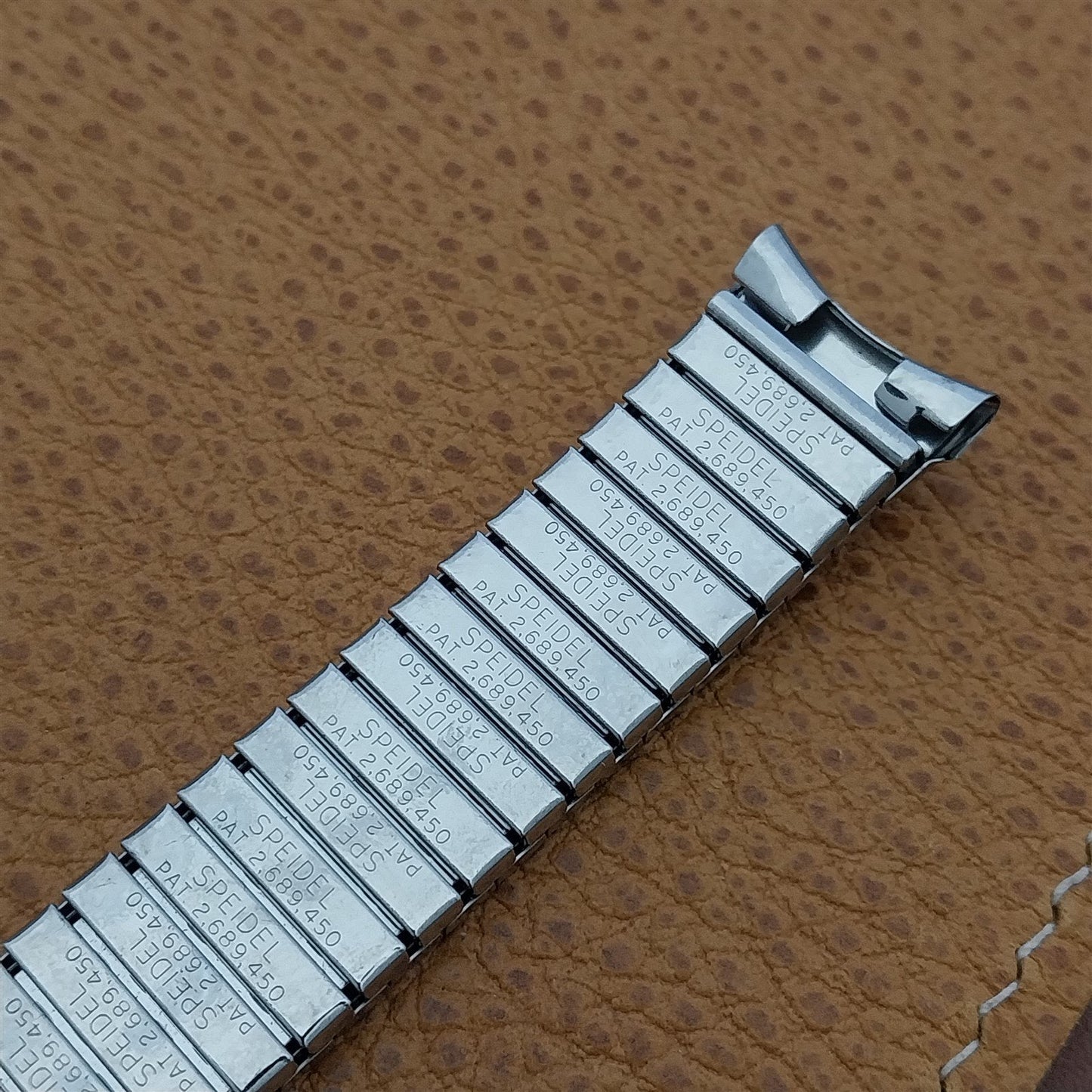 1965 17.2mm Beads of Rice Stainless Steel Speidel USA nos Vintage Watch Band