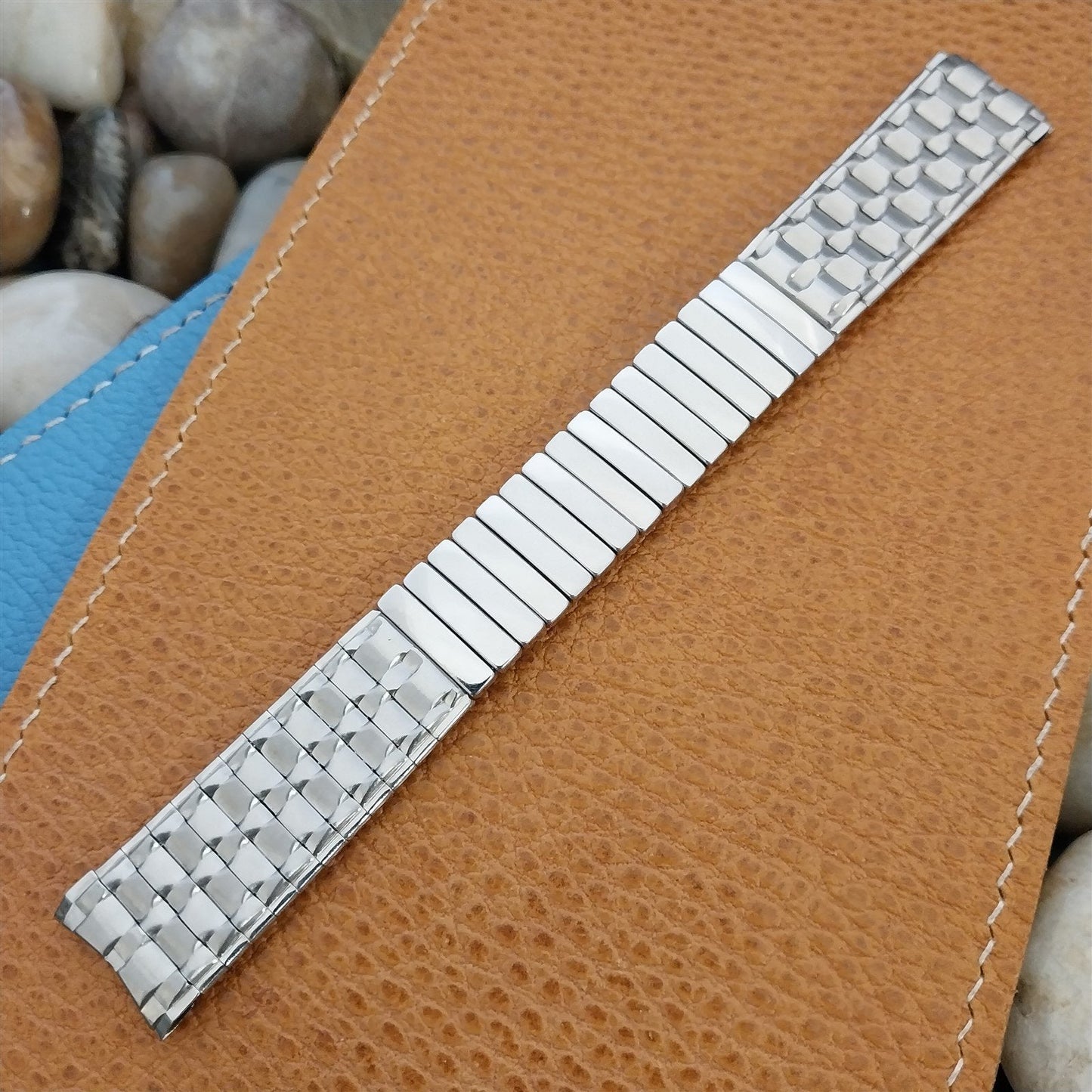 17.2mm 11/16" Baldwin Stainless Steel Expansion nos 1960s Vintage Watch Band