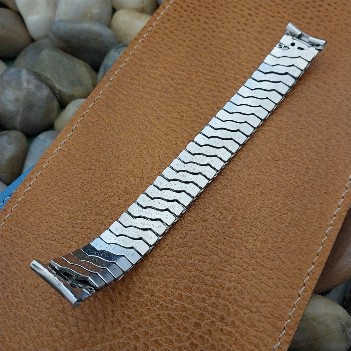 17.2mm 11/16" Stainless Steel Expansion Admiral 1960s nos Vintage Watch Band