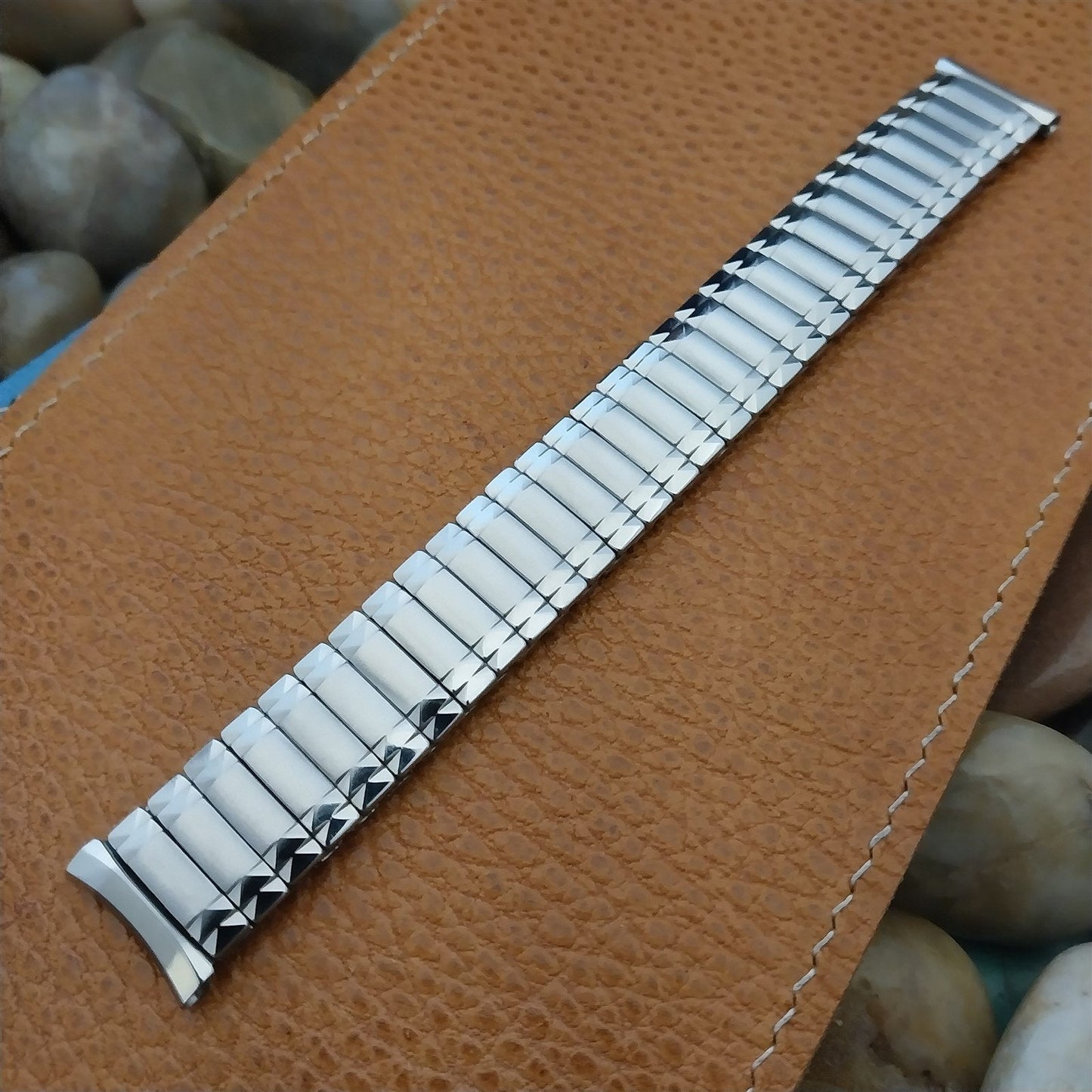 17.2mm 11/16" Stainless Steel Expansion Admiral 1960s nos Vintage Watch Band