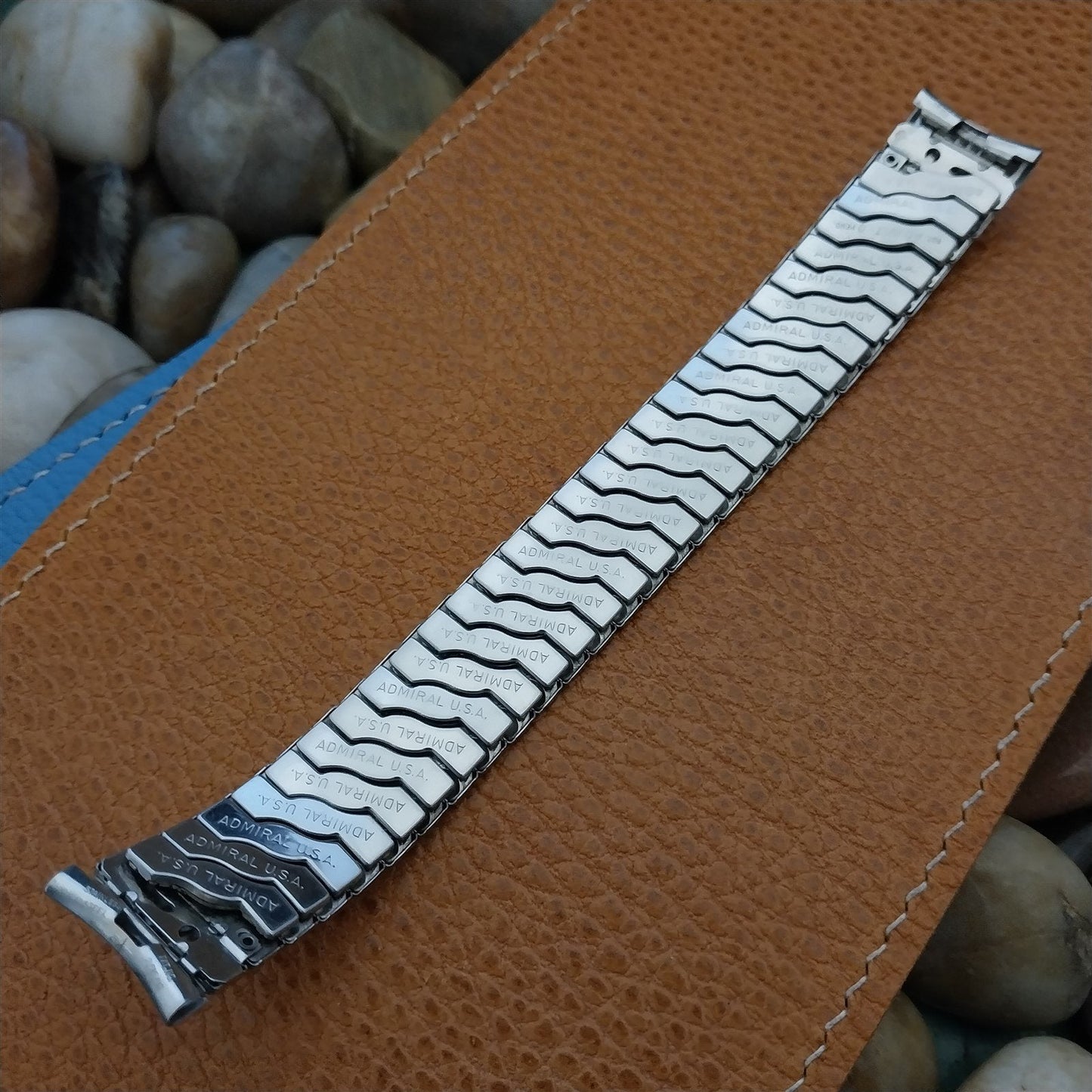 17.2mm Admiral USA Stainless Steel Expansion Unused 1950s Vintage Watch Band