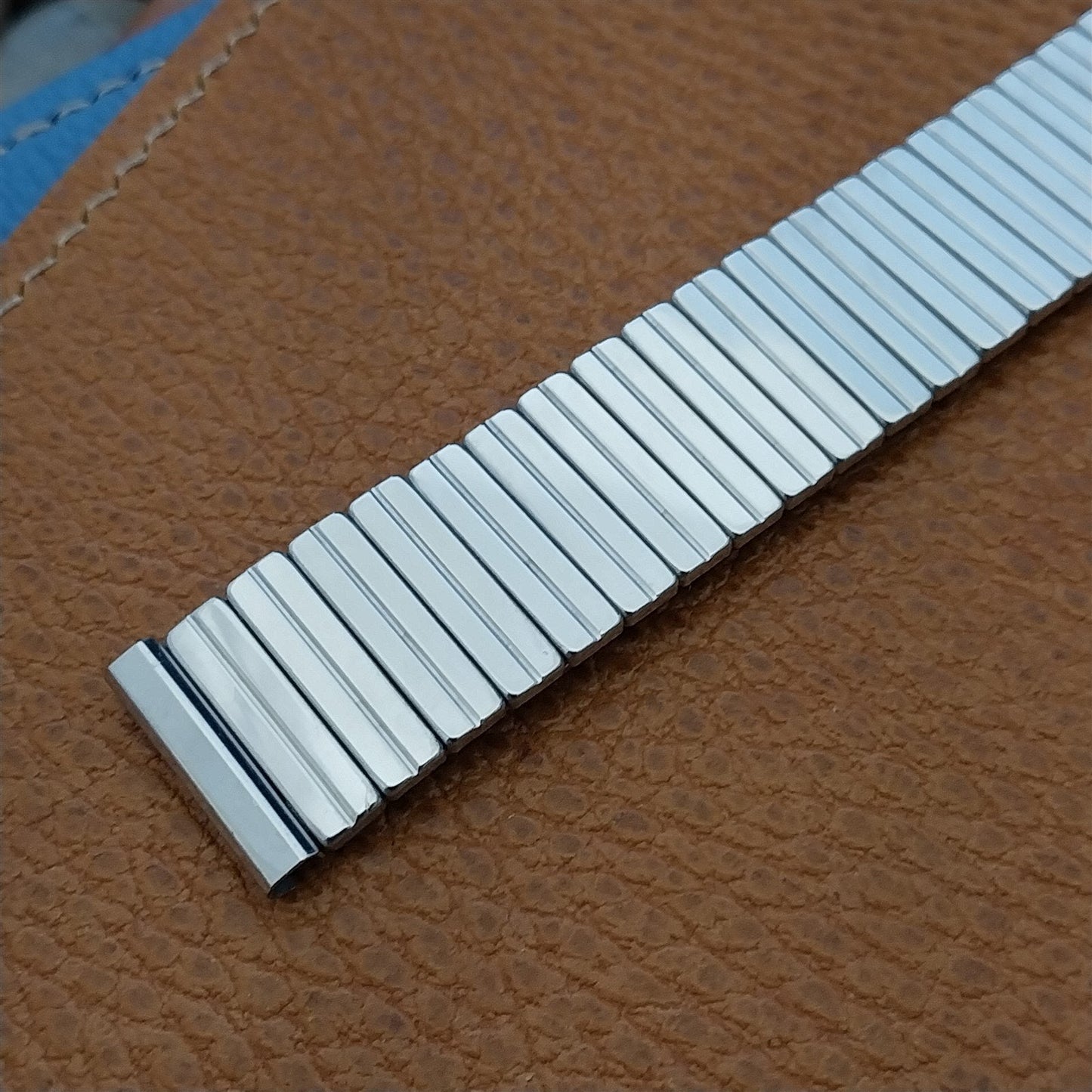 17.2mm 11/16" 10k White Gold-Filled Expansion 50s Vintage Watch Band Admiral