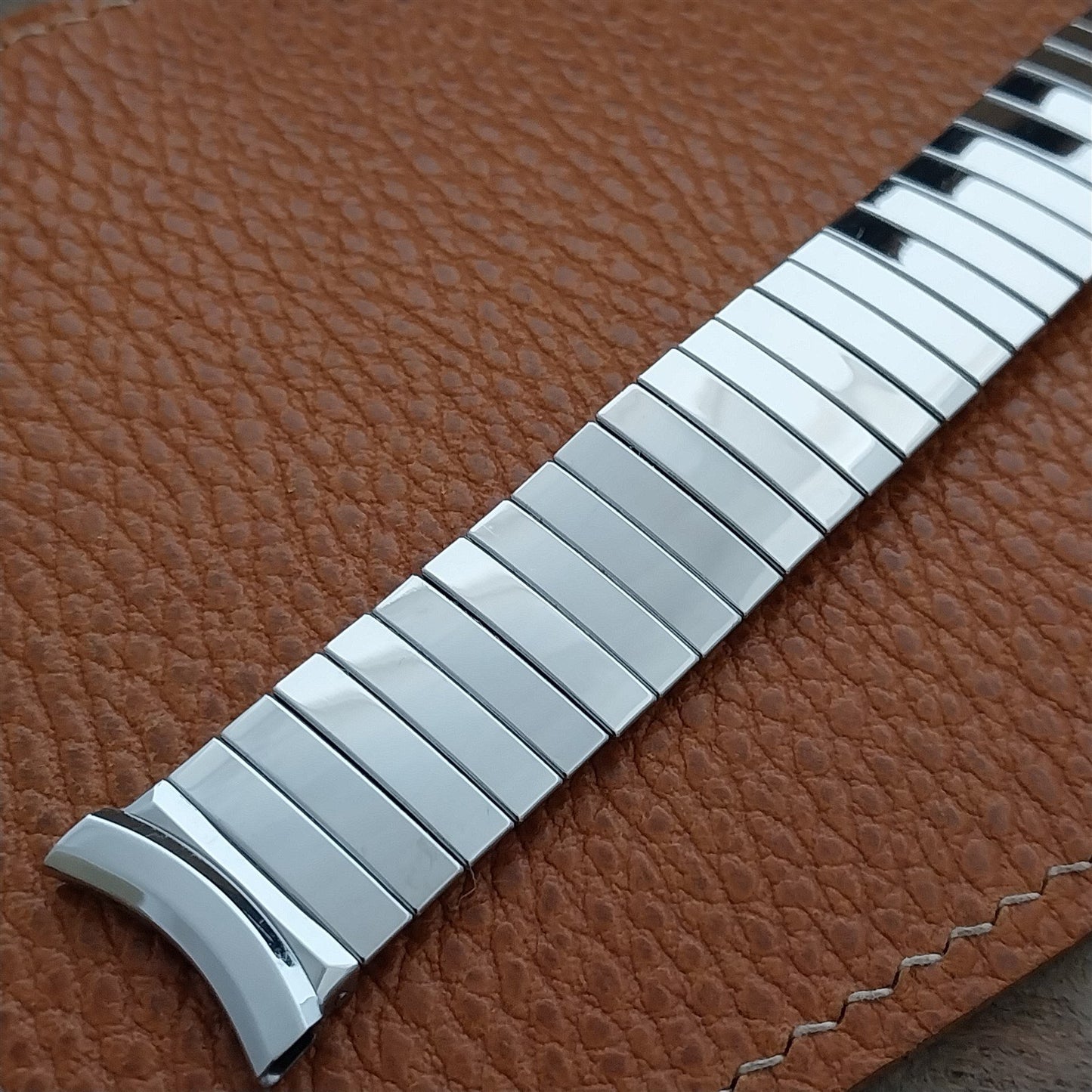 Vintage 17mm 18mm 19mm Gemex Stainless Steel Classic Stretch 1950s Watch Band