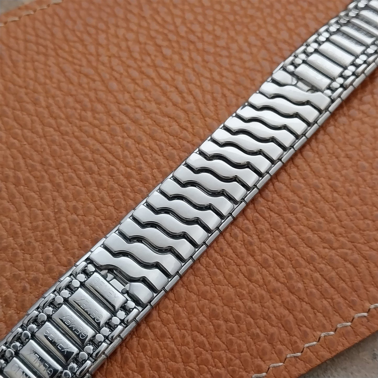 Vintage 17mm 18mm 19mm Gemex Stainless Steel Classic Stretch 1950s Watch Band