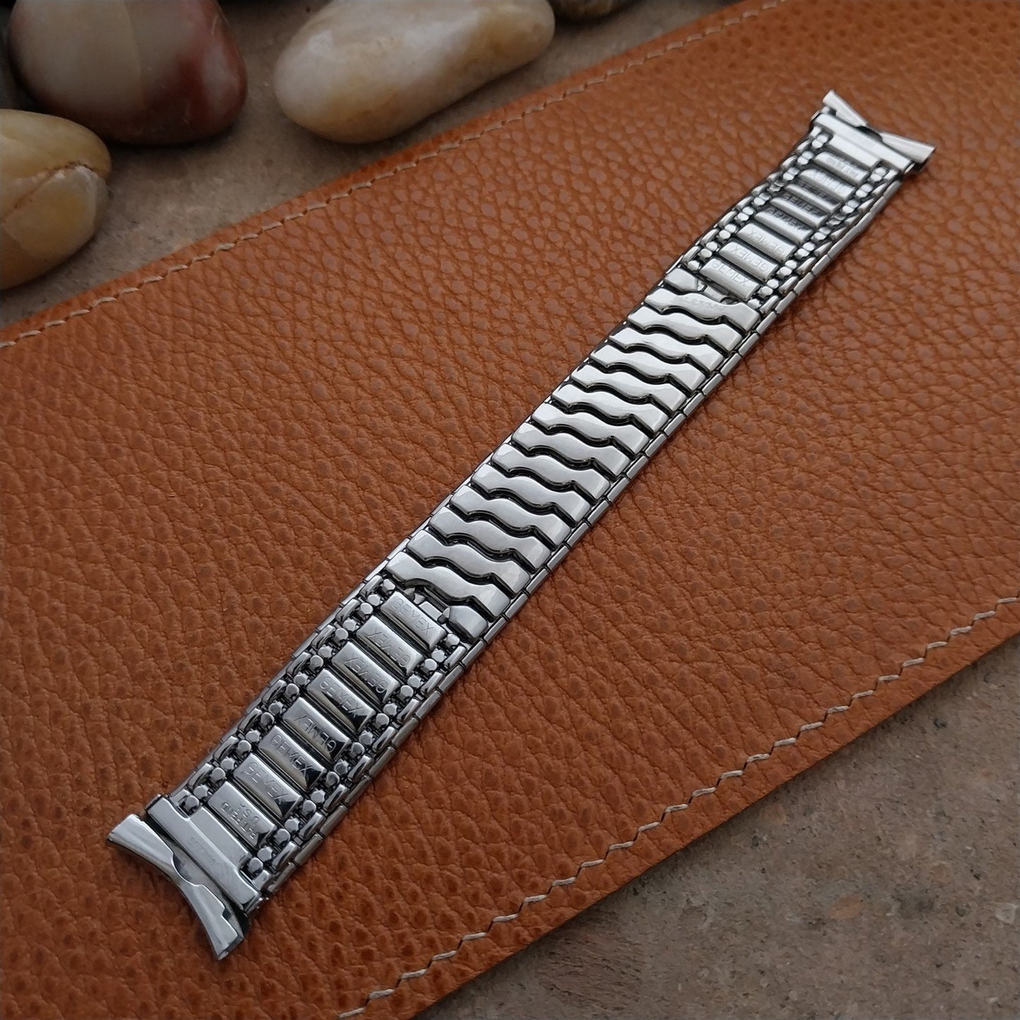 Vintage 17mm 18mm 19mm Gemex Stainless Steel Classic Stretch 1950s Watch Band