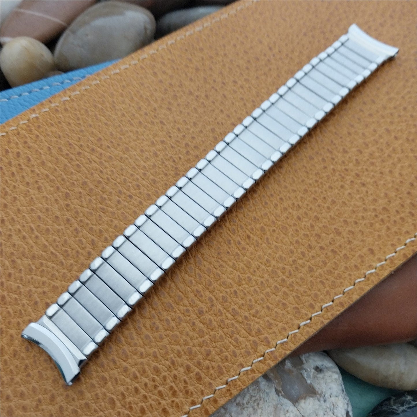 18mm 19mm 17.2mm Wide Stainless Expansion Gemex Unused 1950s Vintage Watch Band