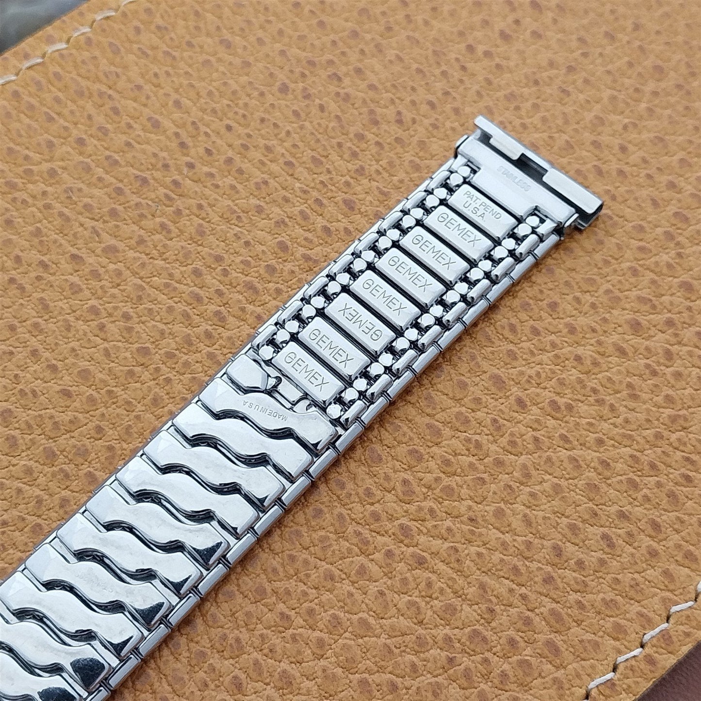 18mm 19mm Stainless Steel Classic Gemex USA 1960s Vintage Watch Band