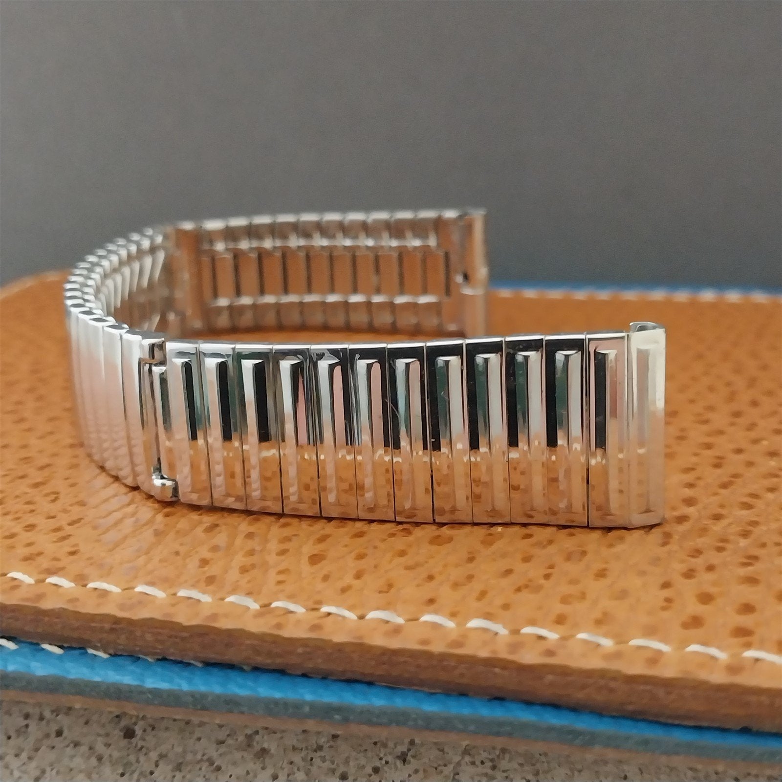 Vintage 17.2mm 10k White Gold-Filled JB Champion Classic Unused 1960s Watch Band