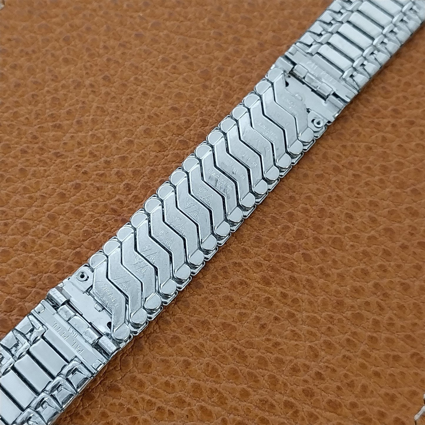 Vintage 17.2mm 10k White Gold-Filled JB Champion Classic Unused 1960s Watch Band