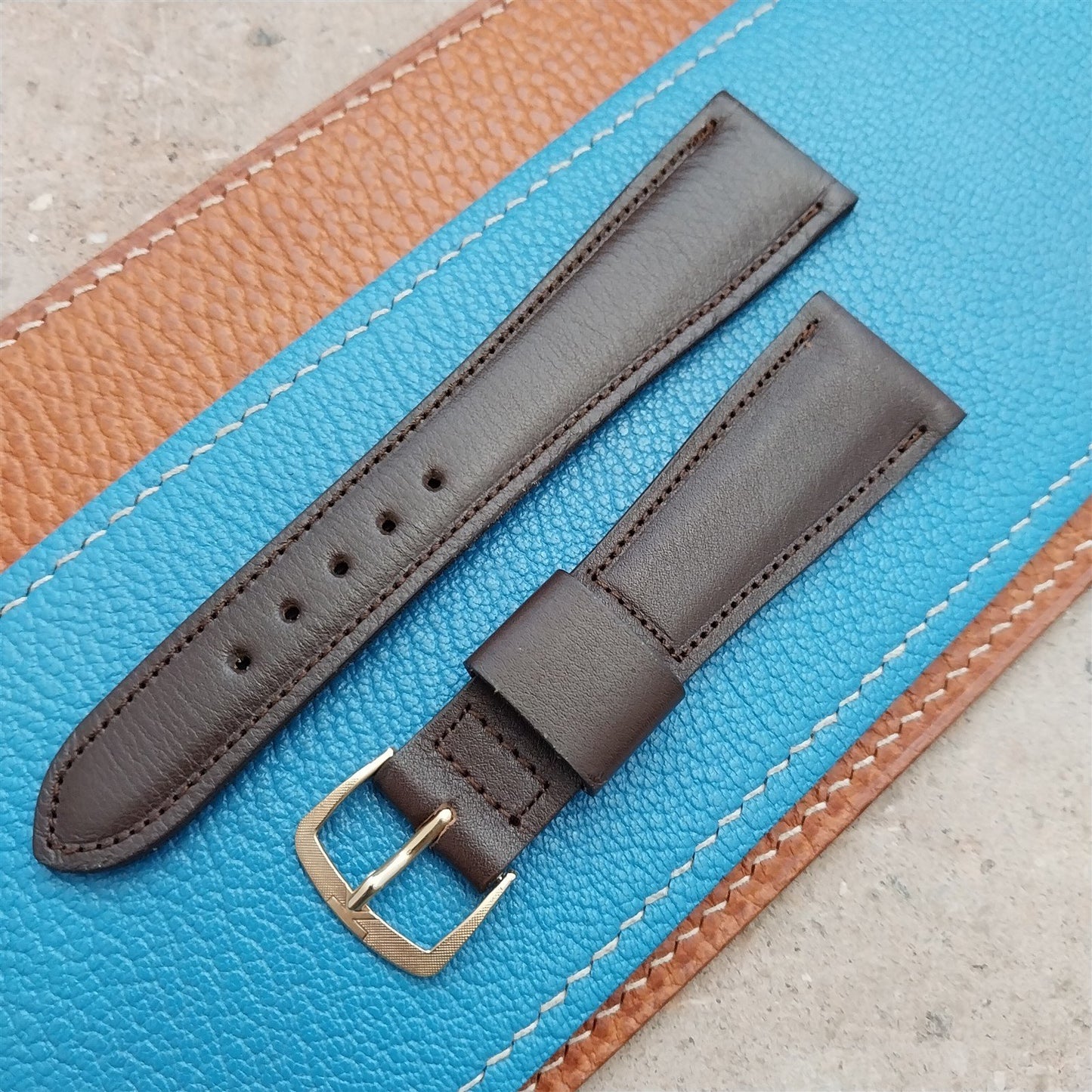 22mm Kalbe Calf Leather Unused 1970s Vintage Watch Strap