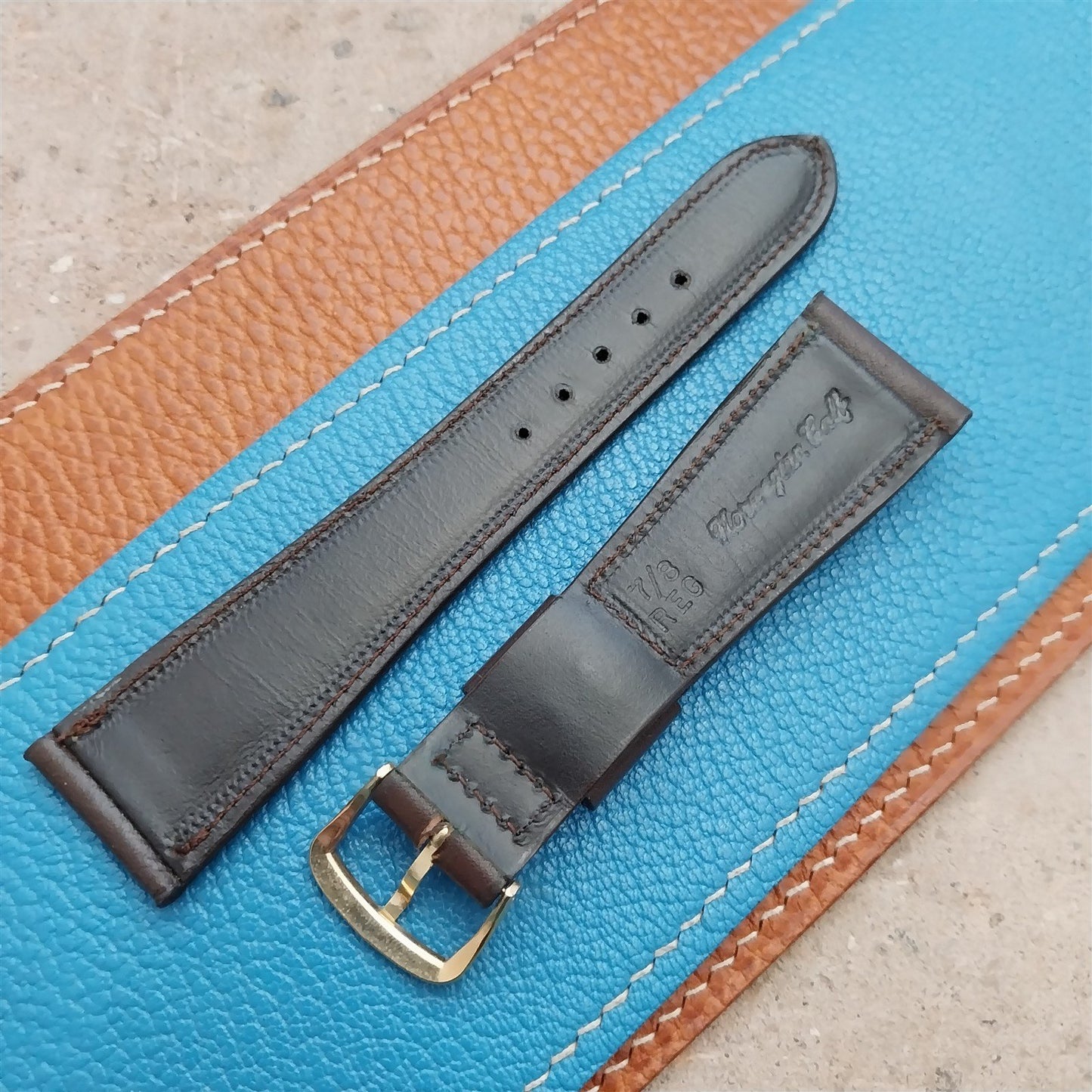22mm Kalbe Calf Leather Unused 1970s Vintage Watch Strap