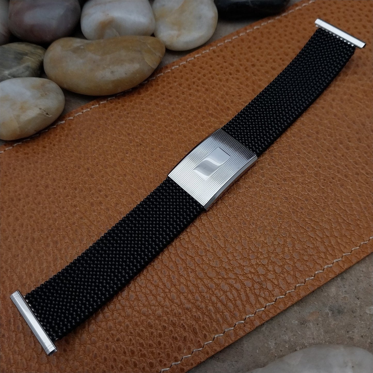 Stainless Steel Evinger Mesh Expansion 22mm 20mm 19mm Unused Vintage Watch Band