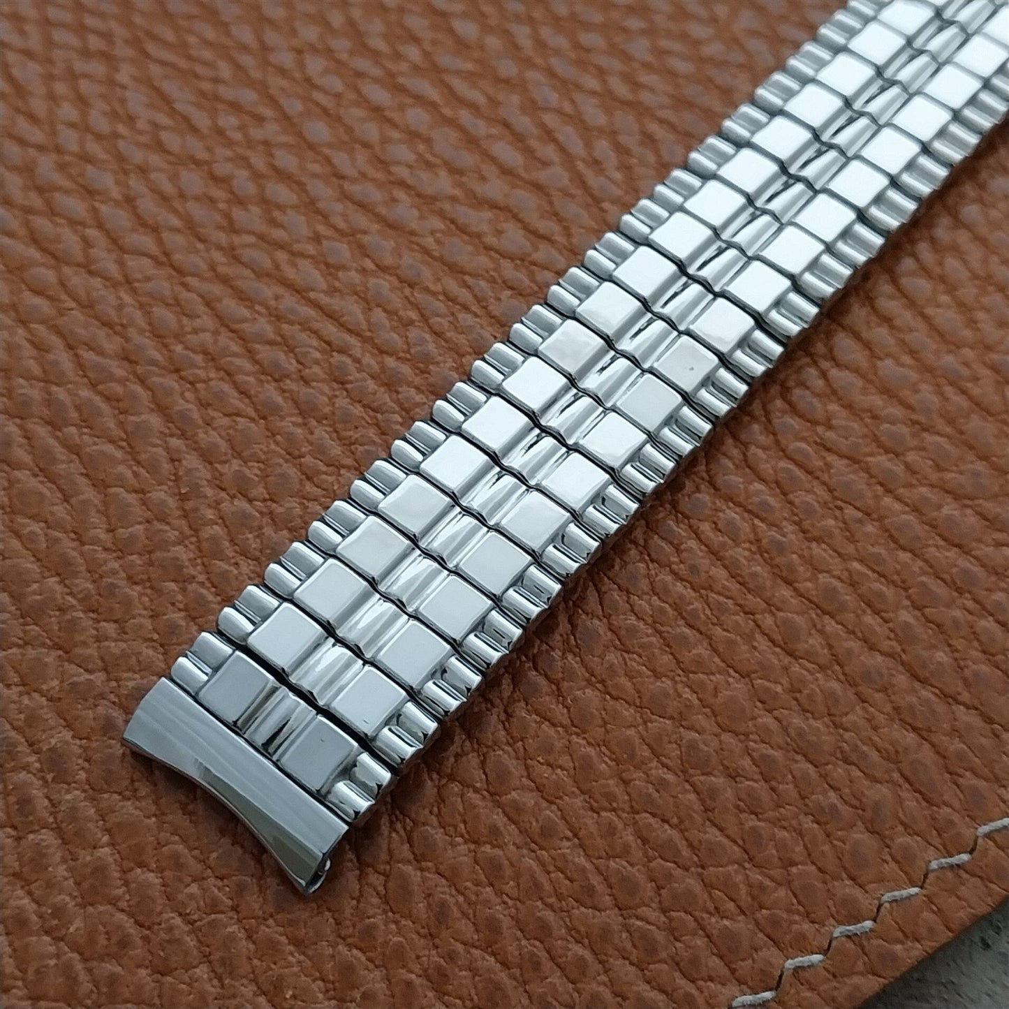 Vintage 5/8" Baldwin Stainless Steel Classic Stretch Unused NOS 1960s Watch Band