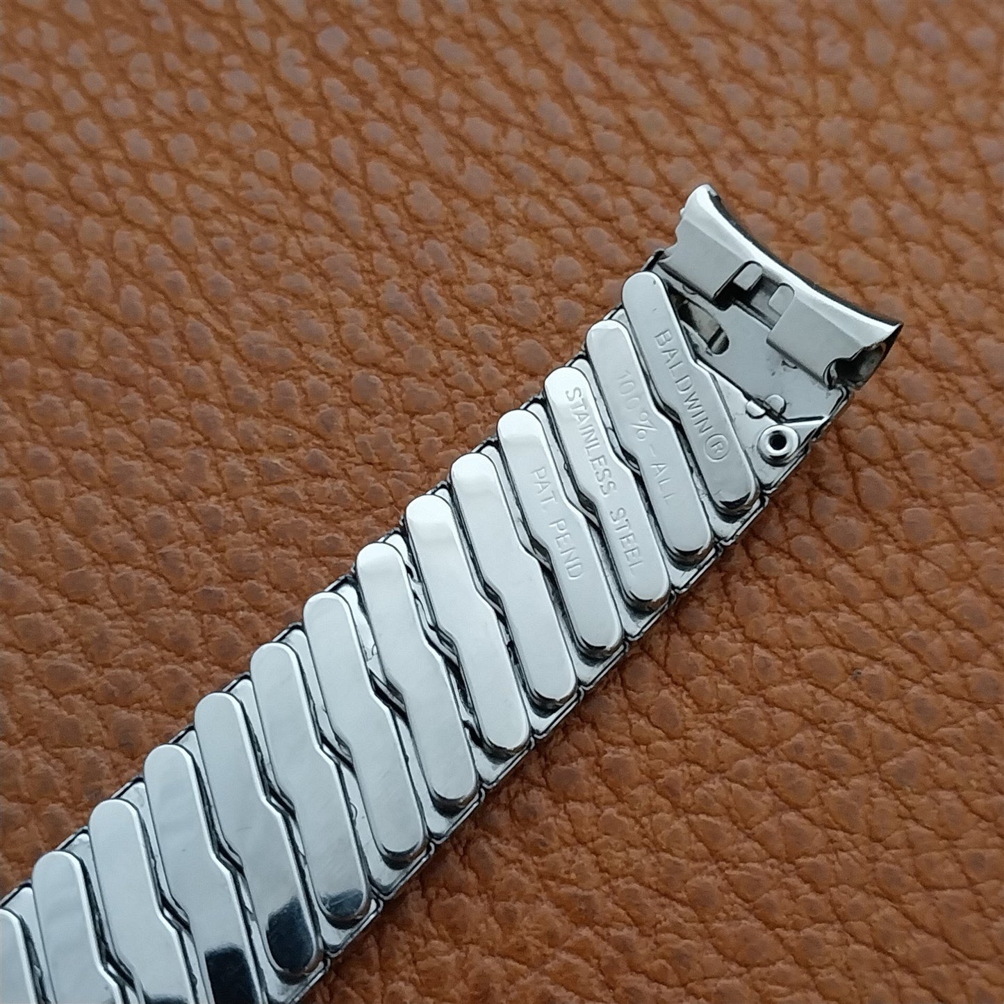 Vintage 5/8" Baldwin Stainless Steel Classic Stretch Unused NOS 1960s Watch Band