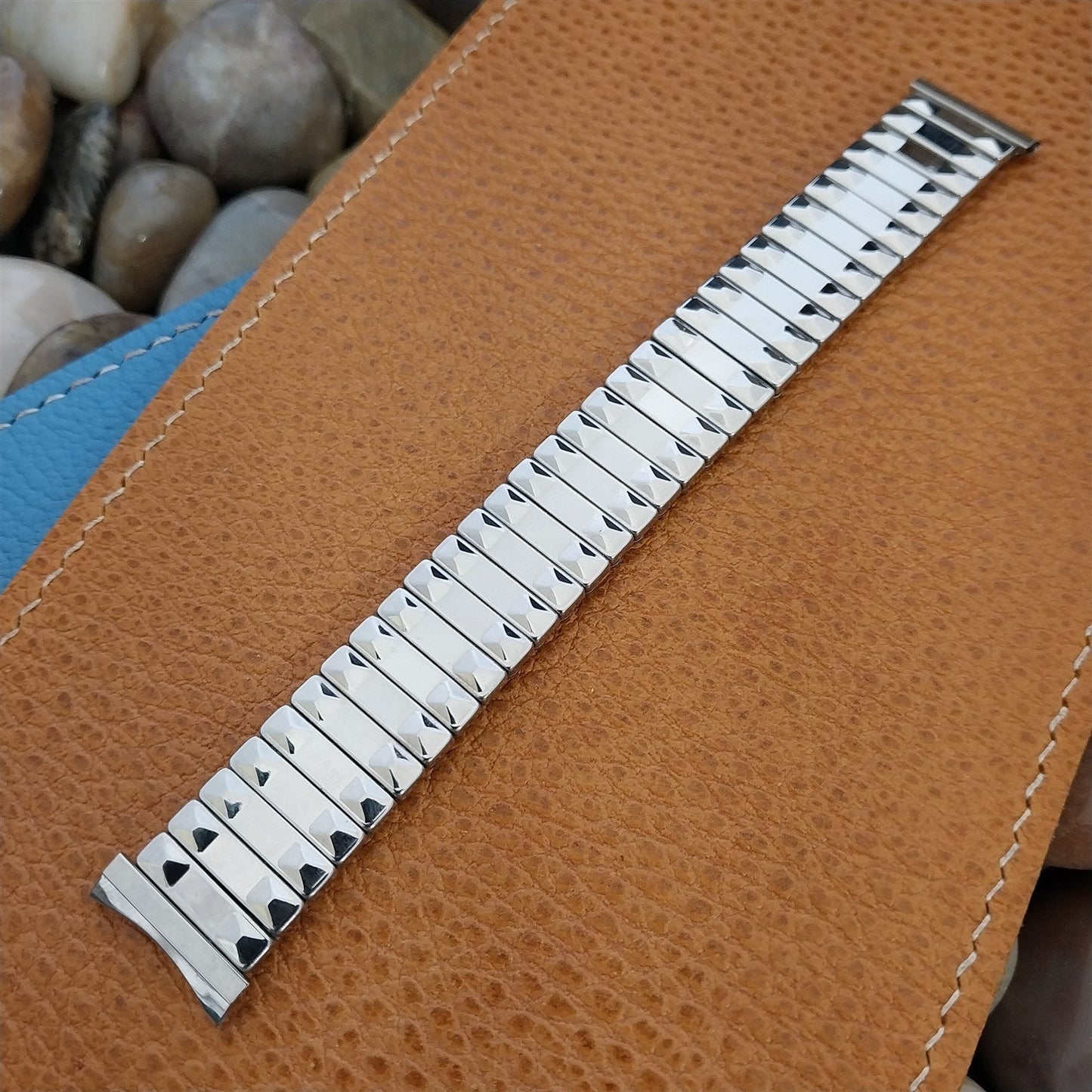 18mm 11/16" Baldwin USA Stainless Steel Expansion nos 1960s Vintage Watch Band