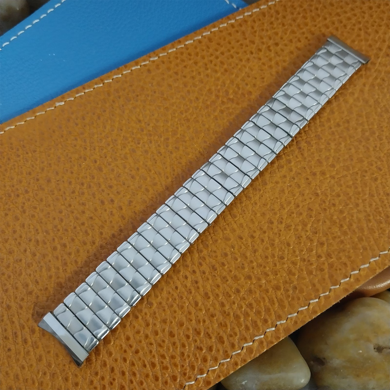 Vintage 17mm 16mm Baldwin Stainless Steel Classic Stretch Unused Watch Band