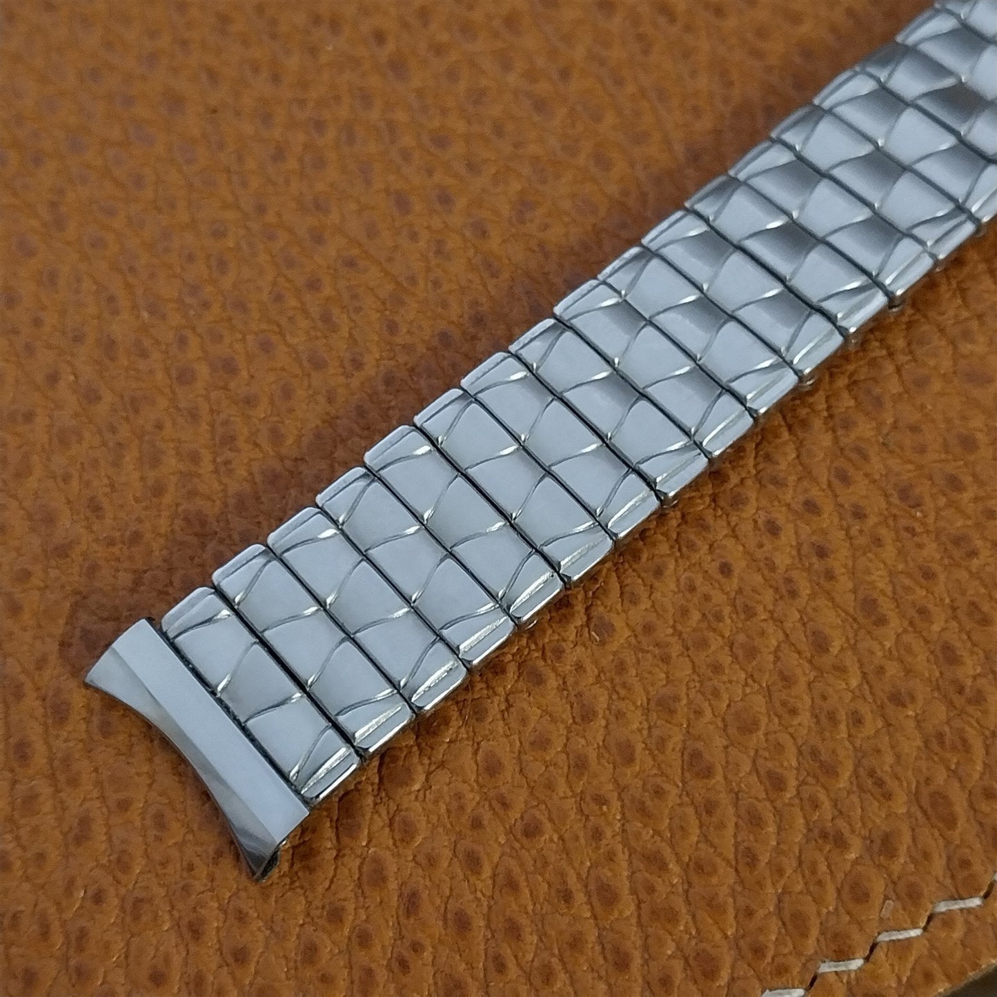 Vintage 17mm 16mm Baldwin Stainless Steel Classic Stretch Unused Watch Band