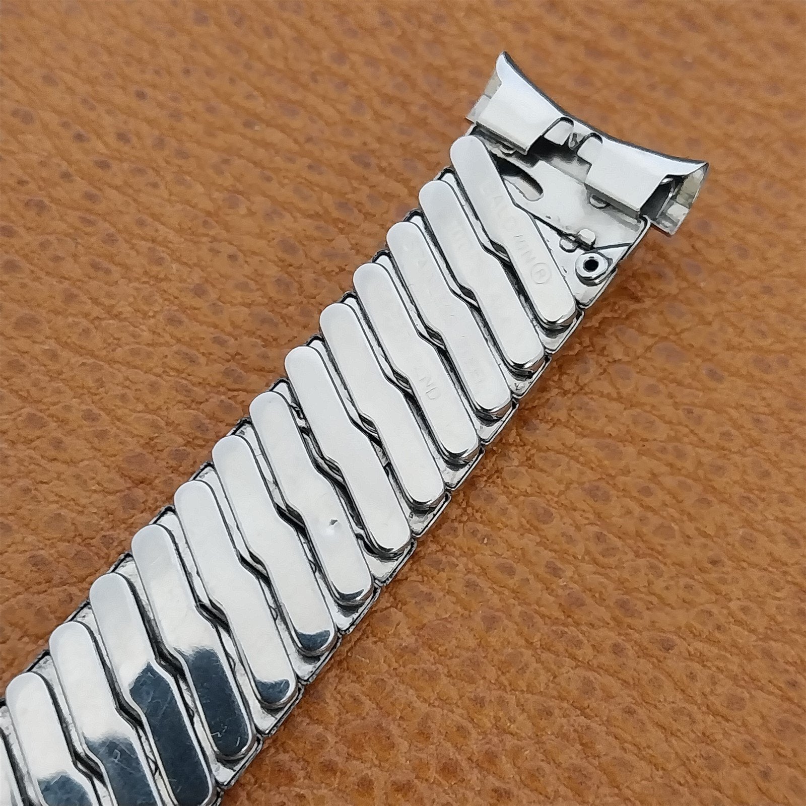 18mm 19mm Baldwin USA Stainless Steel Expansion nos 1960s Vintage Watch Band