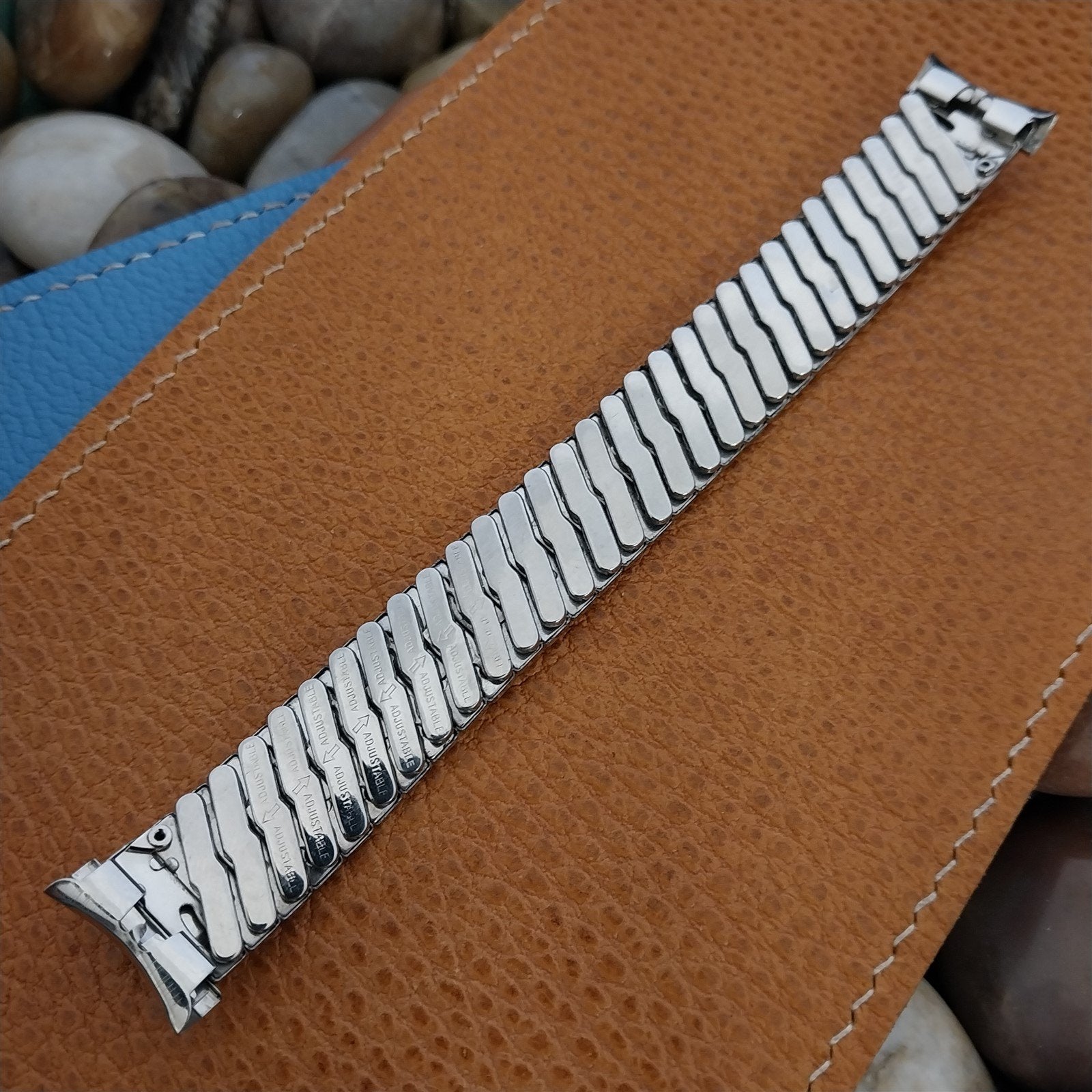 18mm 19mm Baldwin USA Stainless Steel Expansion nos 1960s Vintage Watch Band