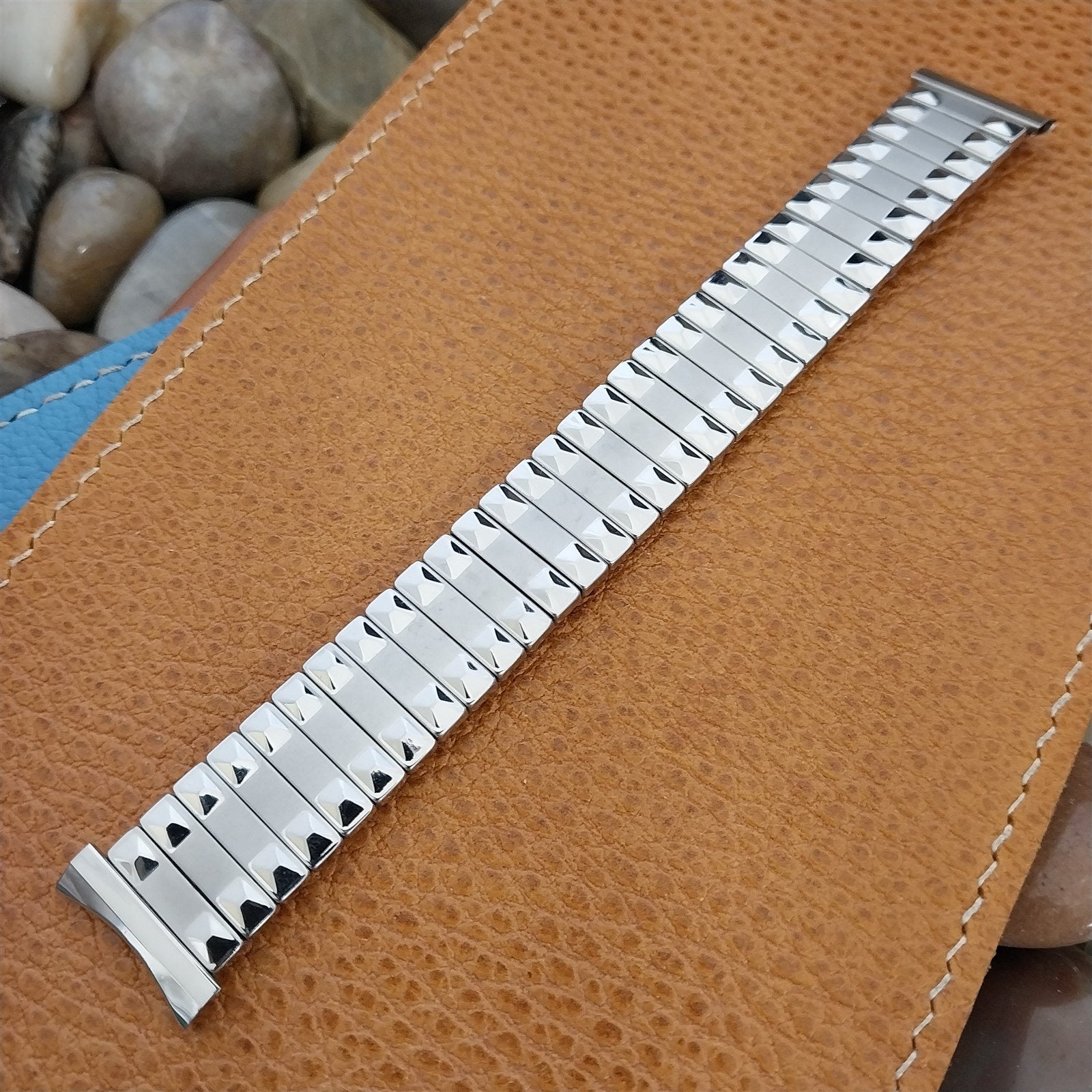 18mm 19mm Baldwin USA Stainless Steel Expansion nos 1960s Vintage Watch Band