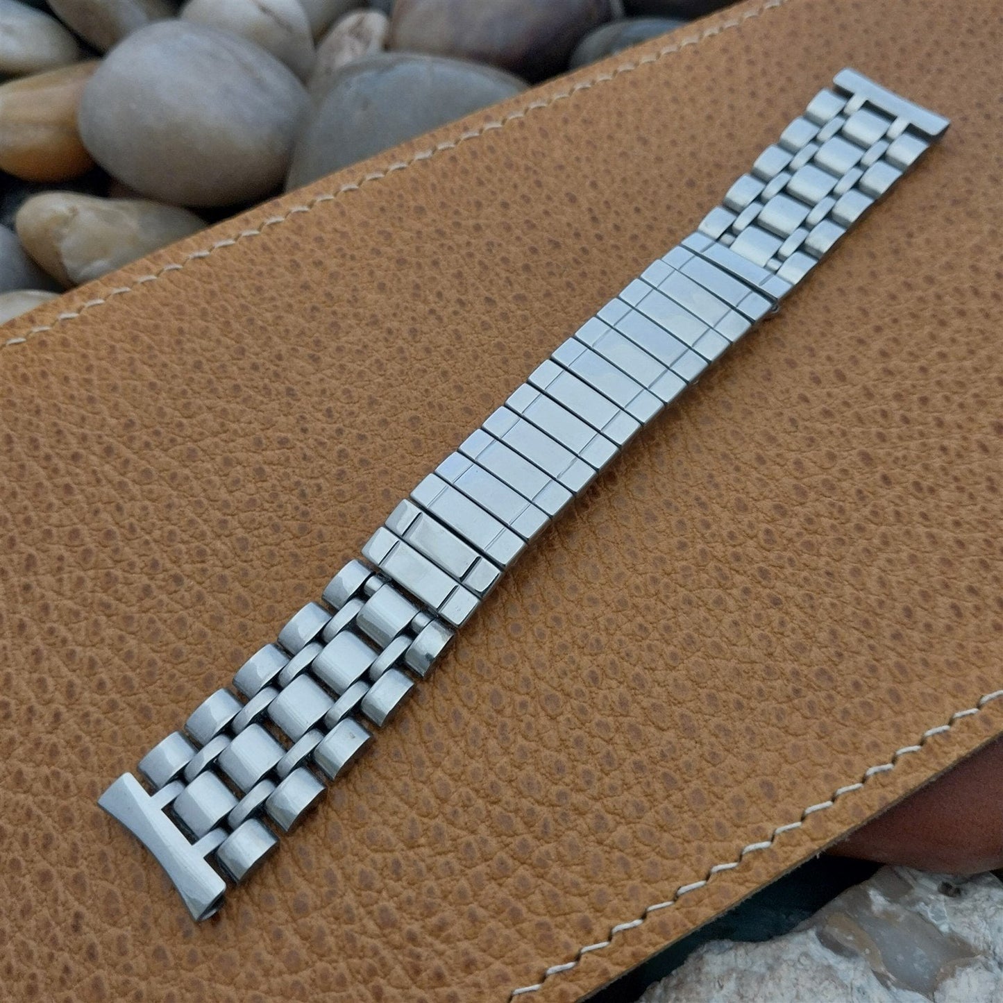 17.2mm 11/16" Stainless Steel Expansion nos 1960s Vintage Watch Band