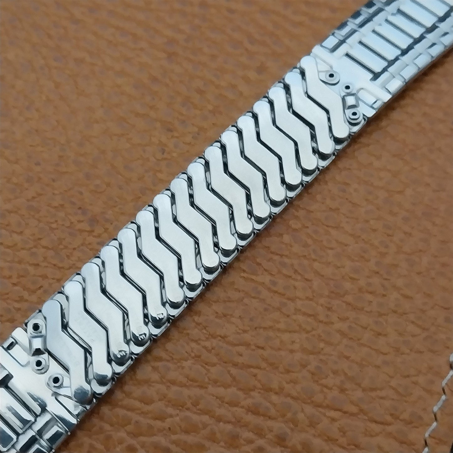 18mm 19mm 17.2mm Baldwin Stainless Steel Expansion nos 1960s Vintage Watch Band