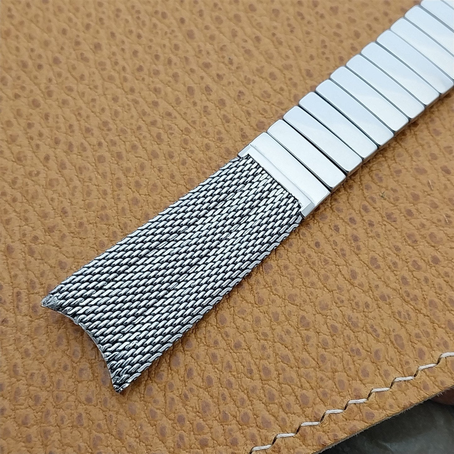 Vintage 19mm 1960s Stainless Steel Mesh Baldwin USA Unused Classic Watch Band