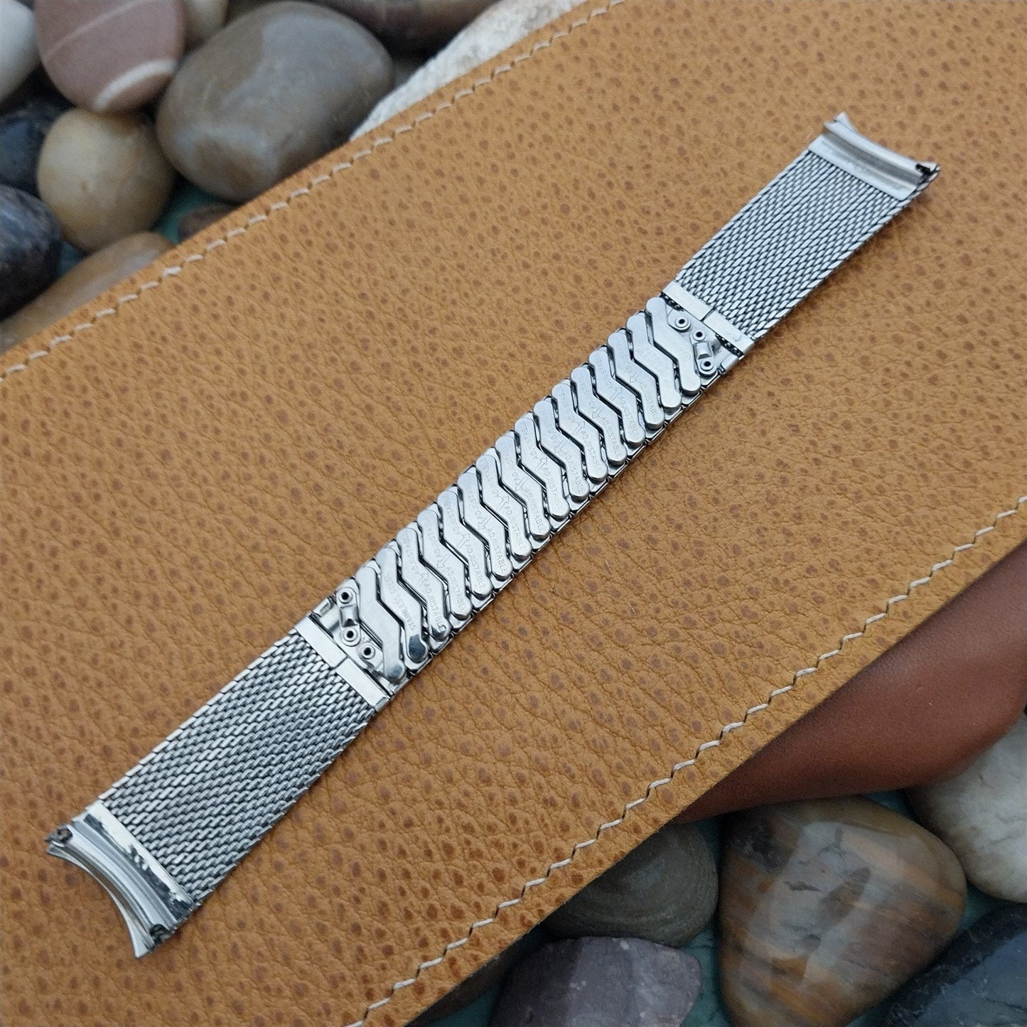 Vintage 19mm 1960s Stainless Steel Mesh Baldwin USA Unused Classic Watch Band