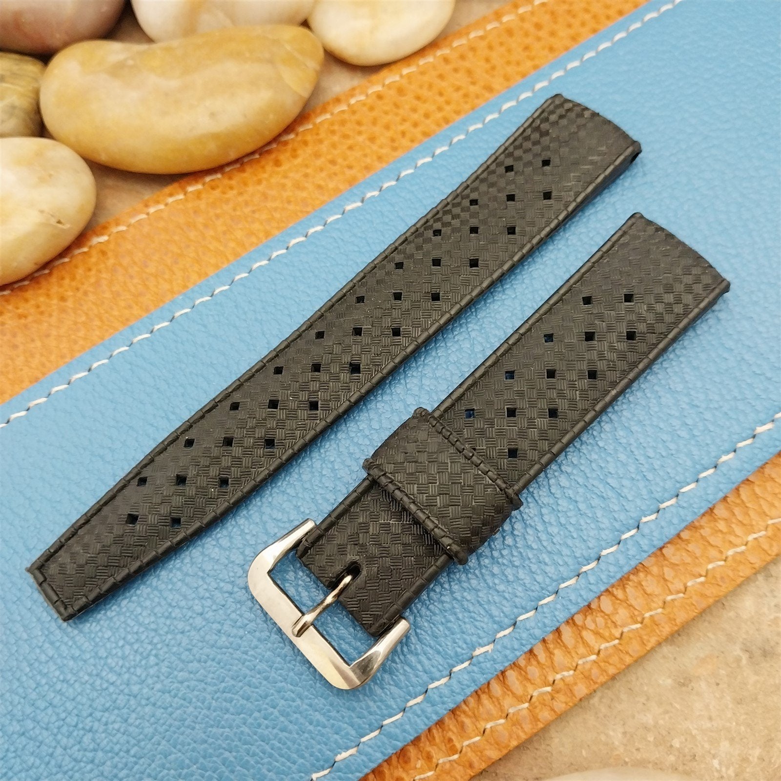 18mm Authentic Tropic Swiss Dive & Buckle Acier nos Classic Vintage Watch Band