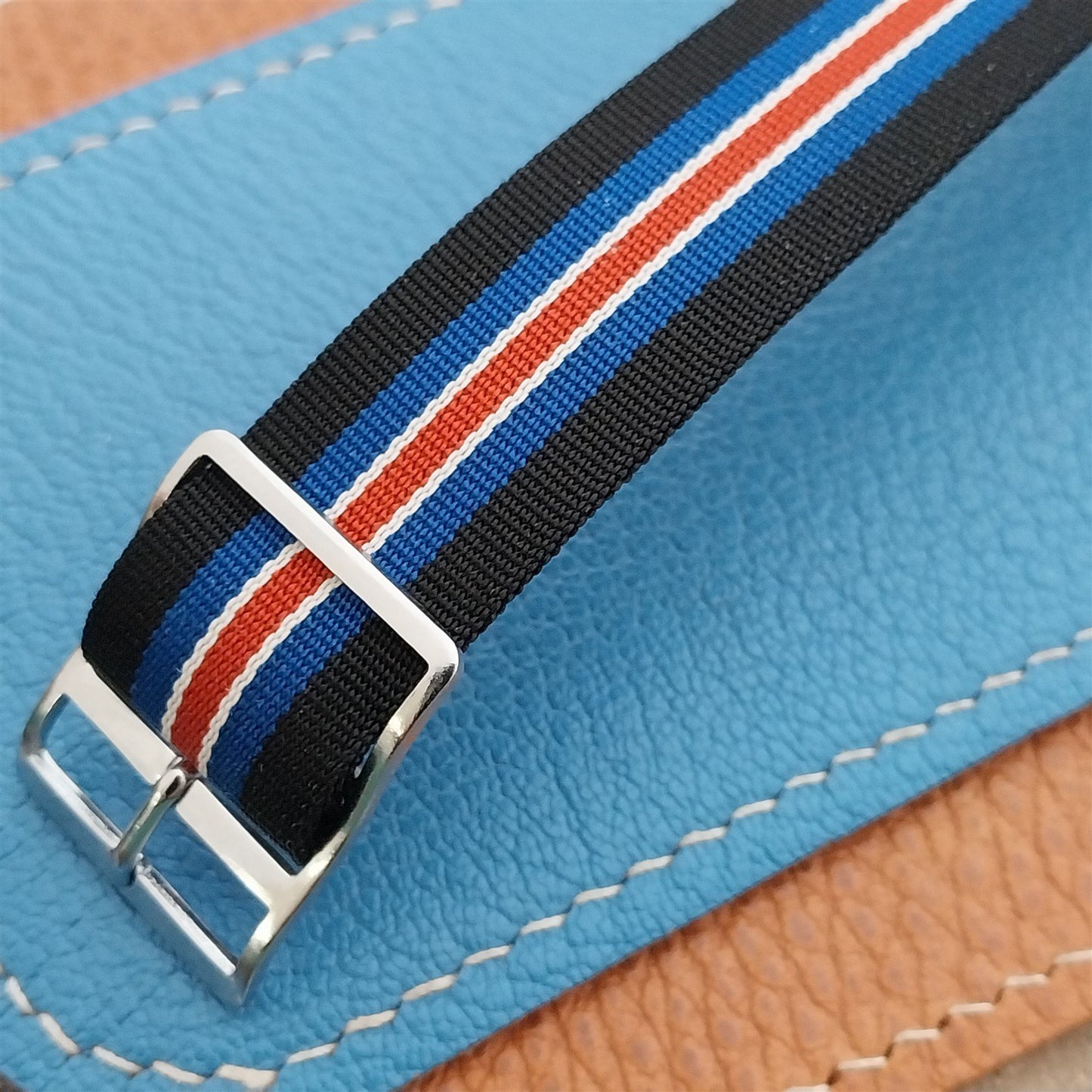 Vintage 18mm Perlon 60s Reversible Unused Classic Single Pass Field Watch Strap