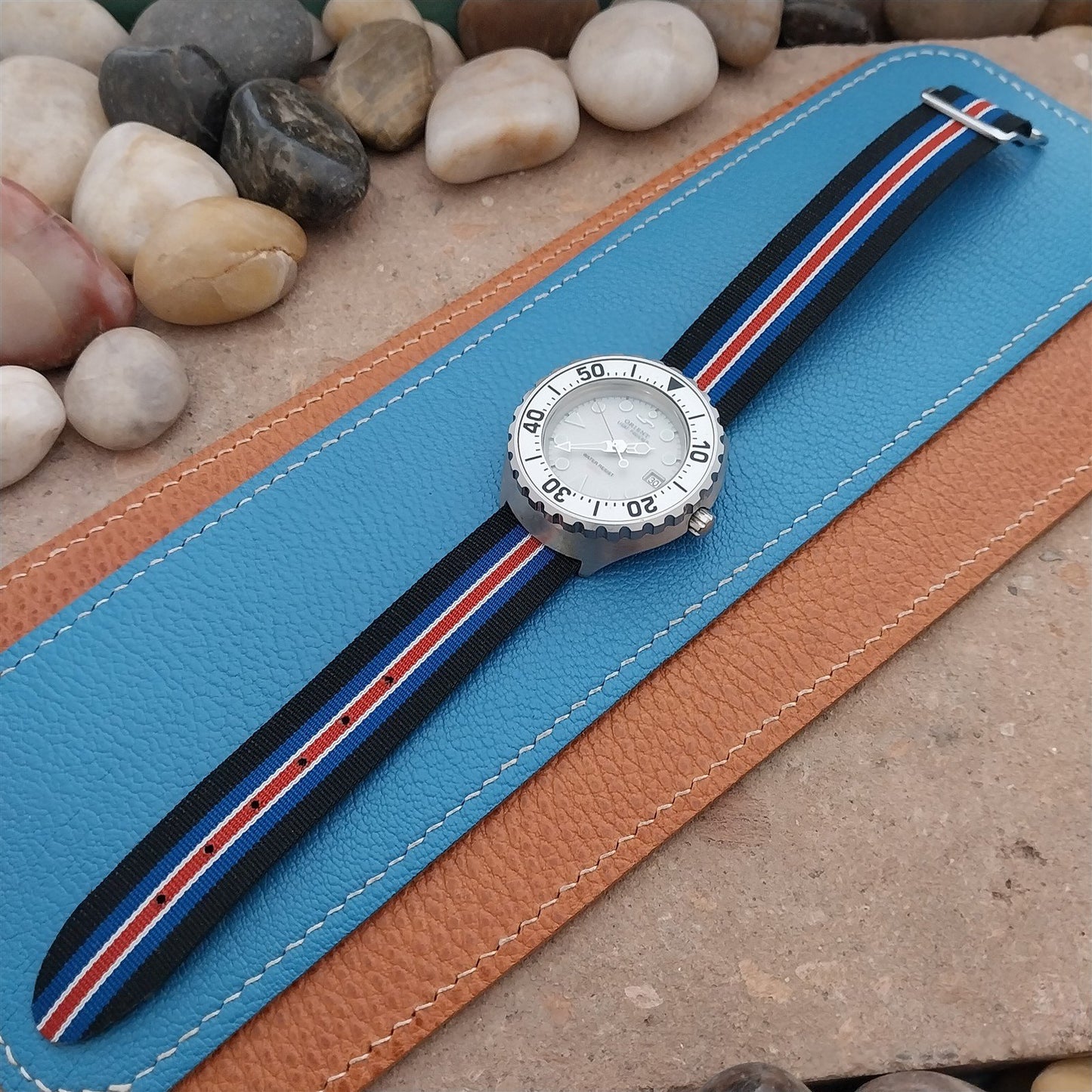 Vintage 18mm Perlon 60s Reversible Unused Classic Single Pass Field Watch Strap