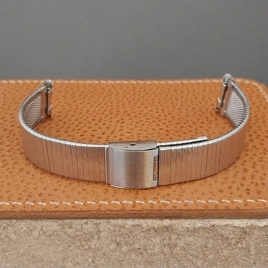 Bulova Stainless Steel 17mm Unused Curved End Classic 1970s Vintage Watch Band