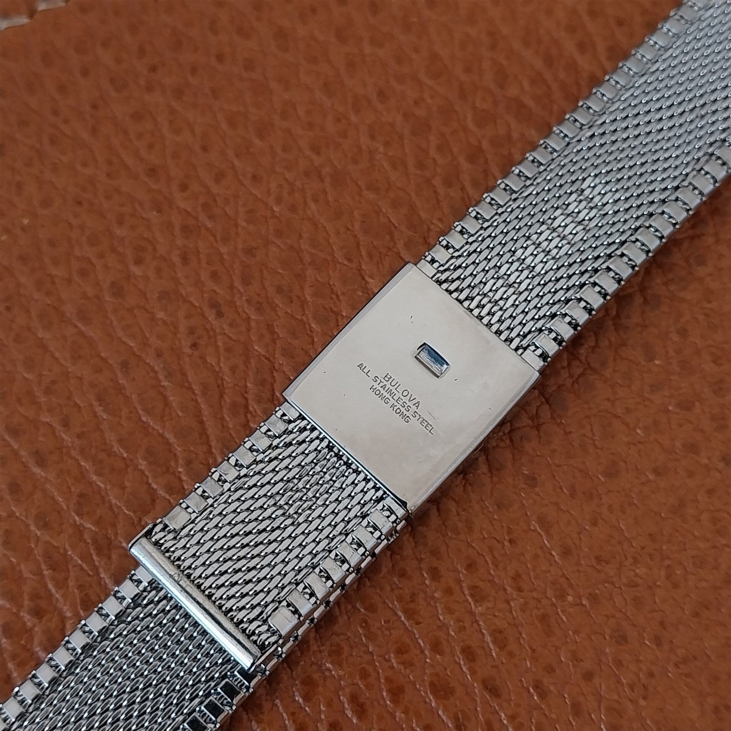 Bulova Stainless Steel 17mm Unused Curved End Classic 1970s Vintage Watch Band