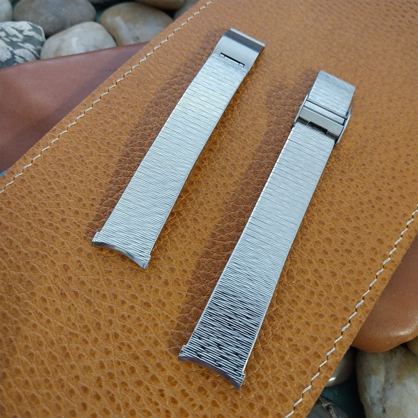 Bulova Stainless Steel 17mm Unused nos 1970s Vintage Watch Band