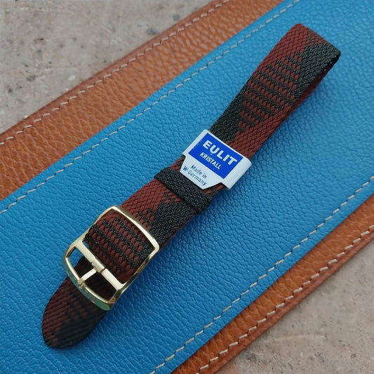 Vintage 18mm Braided Perlon Argyle Melange Single Pass 1960s Unused Watch Strap