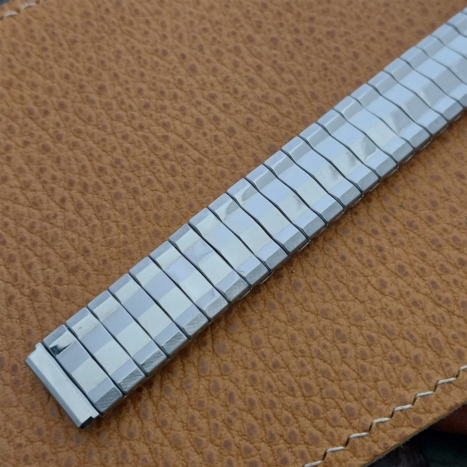 9/16" 1950s Vintage Watch Band Gemex Classic Stainless Steel Unused Expansion
