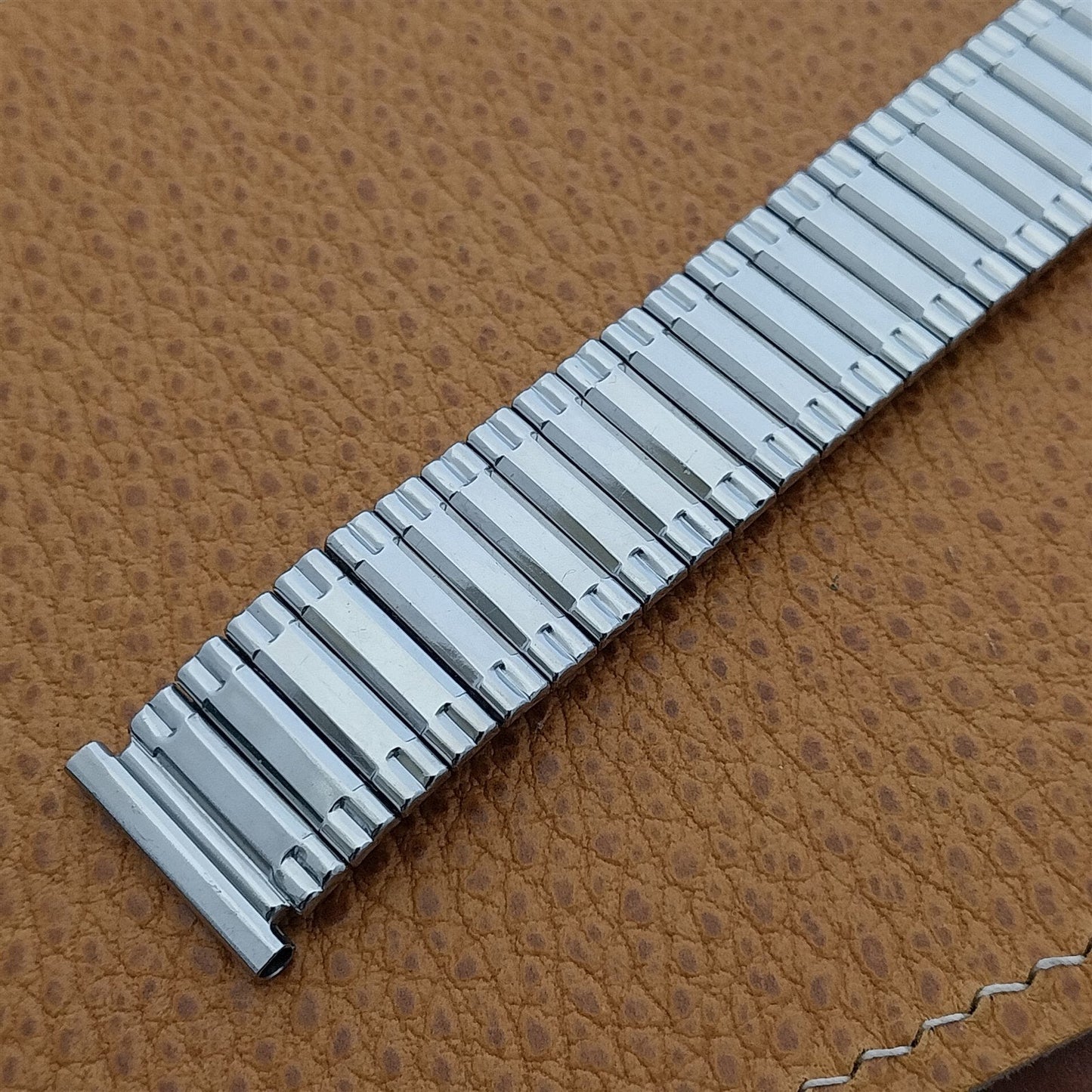 19mm 18mm Wide Gemex Short Stainless Steel Expansion 1950s Vintage Watch Band