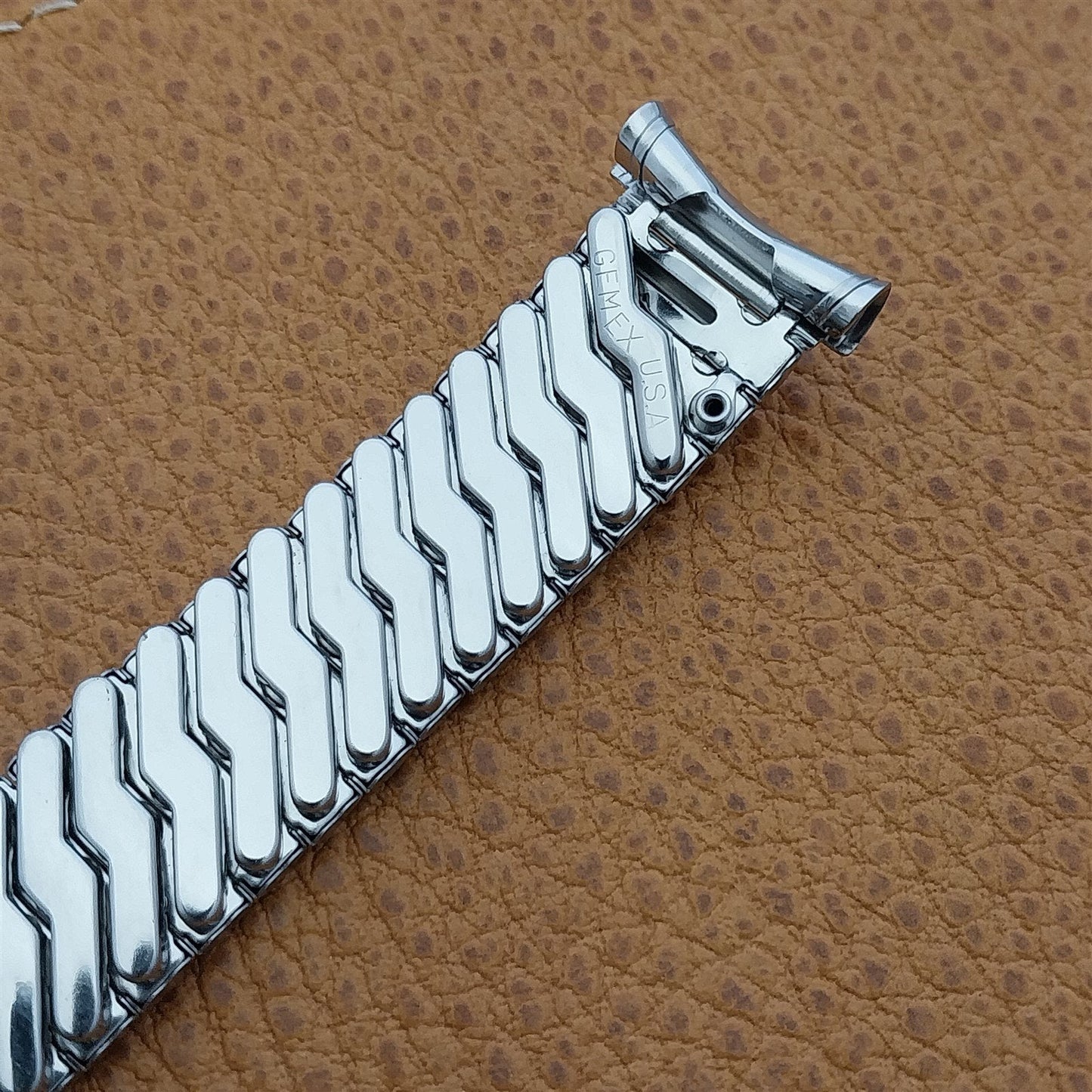 18mm 16mm Gemex Stainless Steel Unused Expansion 1950s Vintage Watch Band