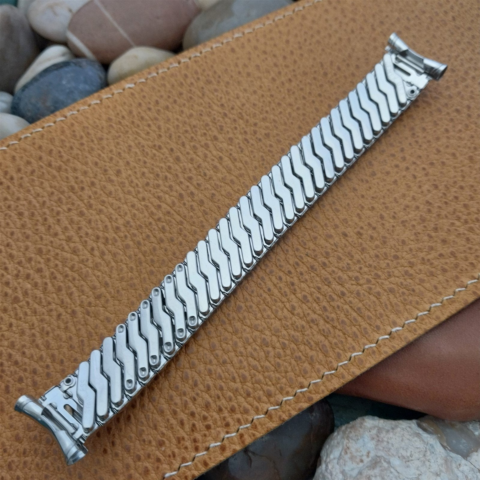 18mm 16mm Gemex Stainless Steel Unused Expansion 1950s Vintage Watch Band