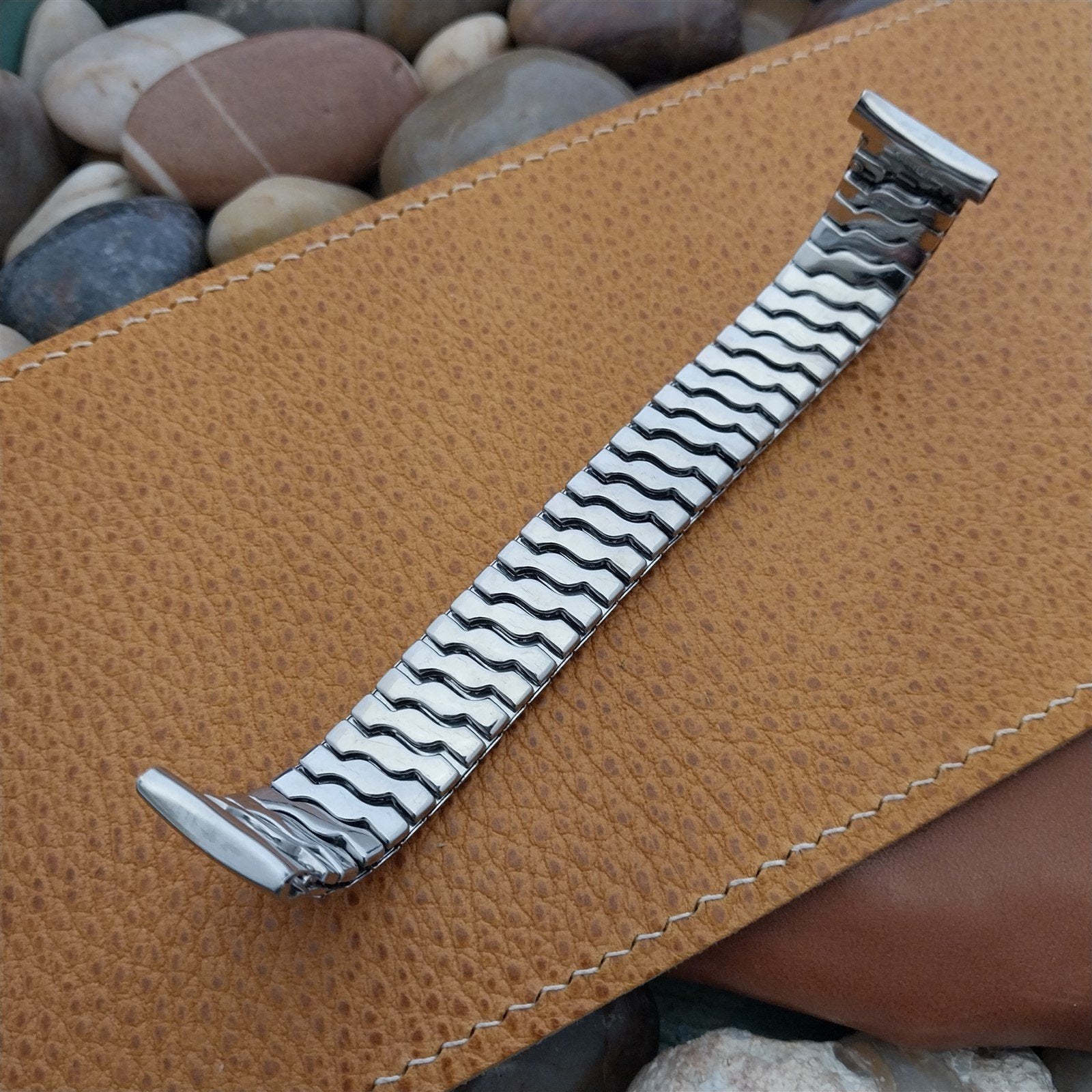 Gemex Cavalcade Stainless Steel Expansion 19mm nos 1950s Vintage Watch Band