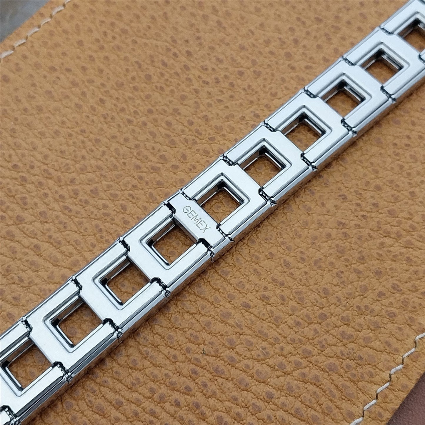 1950s Vintage Watch Band 16mm 18mm Gemex Zephyr Unused Classic Stainless Steel