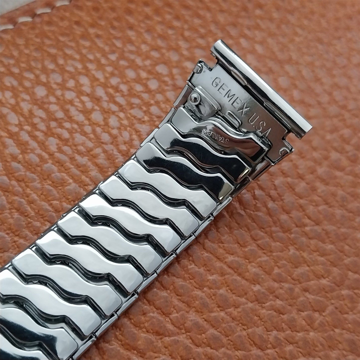 19mm 18mm 16mm Gemex Brigand Stainless Expansion Unused 1950s Vintage Watch Band