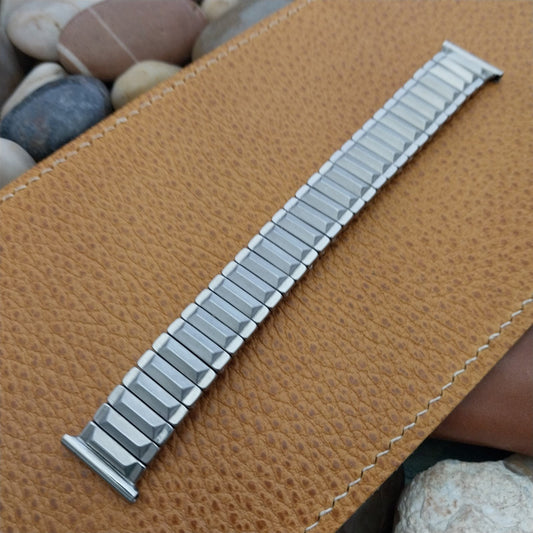 19mm 18mm Gemex Wide Stainless Steel Stretch Unused nos 1950s Vintage Watch Band